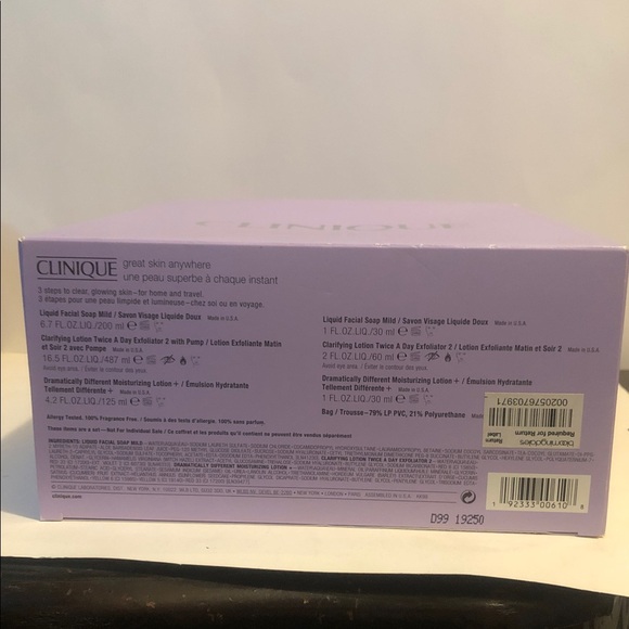 Clinique Skincare Set with Purple and Yellow Tones - Picture 3 of 3